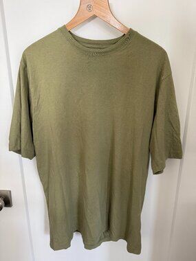 Territory Ahead Men's Large Short Sleeve Crew Neck Olive 100% Pima Cotton